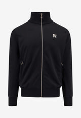 Palm Angels Monogram Print Zip-Up Track Jacket Black PMBD058R24FAB001_1003