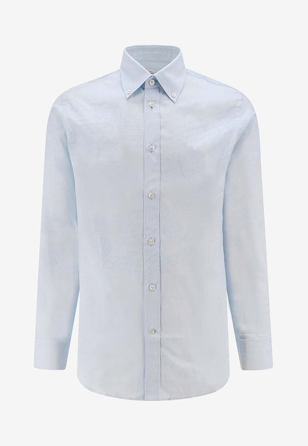 Berluti Scritto Alessandro Long-Sleeved Shirt Blue R26HTL98002_N23