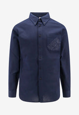 Berluti Scritto Pocket Long-Sleeved Shirt Blue R26JSL16002_N40