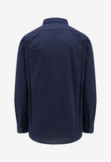 Berluti Scritto Pocket Long-Sleeved Shirt Blue R26JSL16002_N40