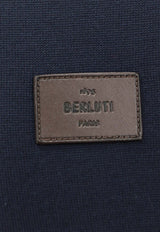 Berluti Leather Patch  Reversible Zip-Up Jacket Blue R26KZL13001_N40