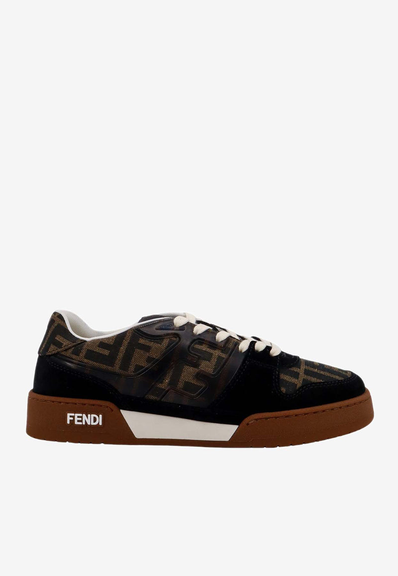 Fendi Match Paneled Low-Top Sneakers Brown 8E8470AQ6I_F17JT