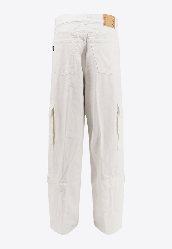 Haikure Bethany Wide-Leg Cargo Jeans White HEW03308GF149NPT_T0503