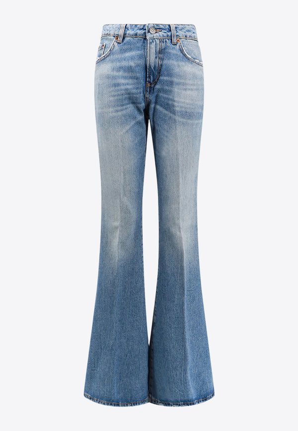 Haikure Farrah Flared Jeans Blue HEW03305DF124_L0832