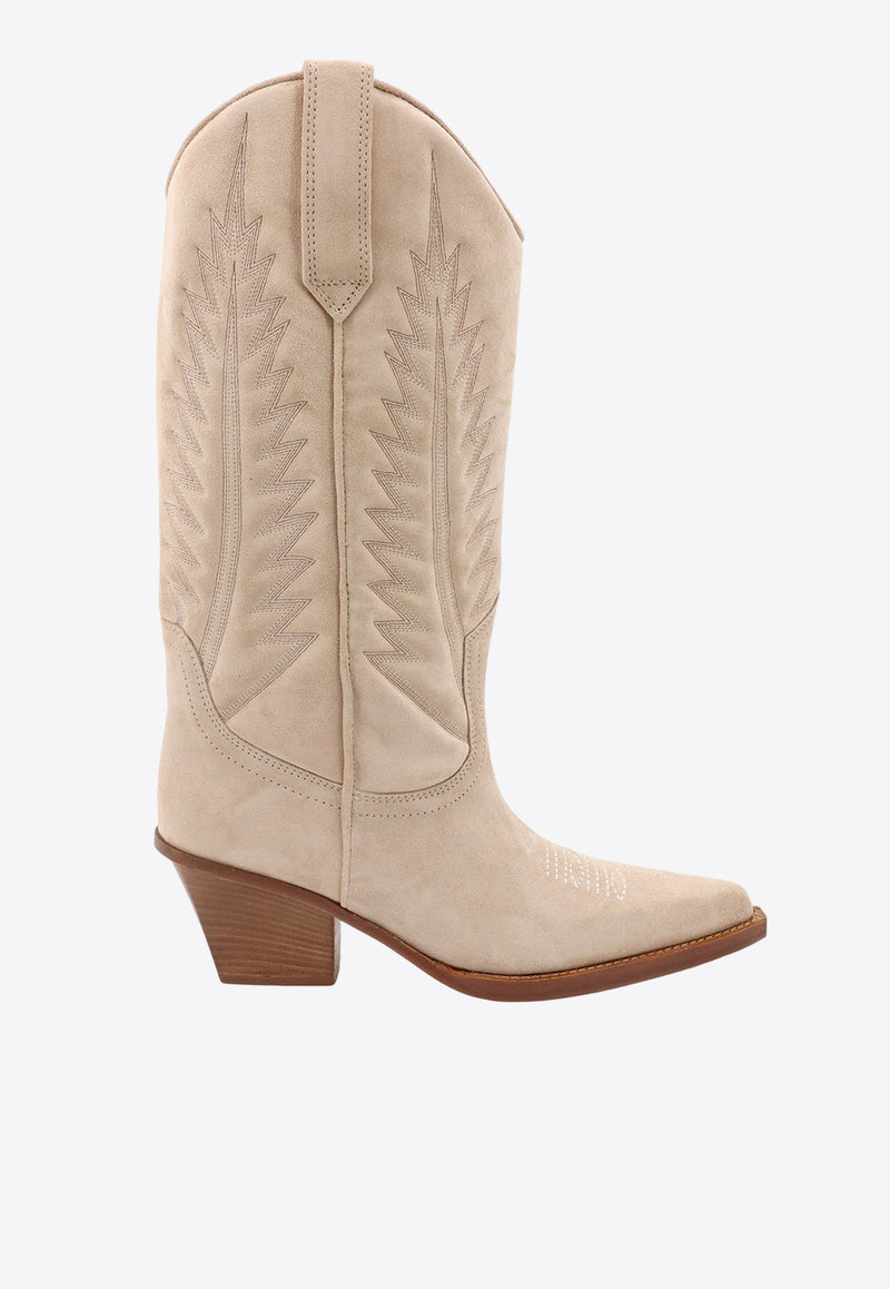 Paris Texas Rosario 60 Suede Boots Beige PX854BXV003_ECRU