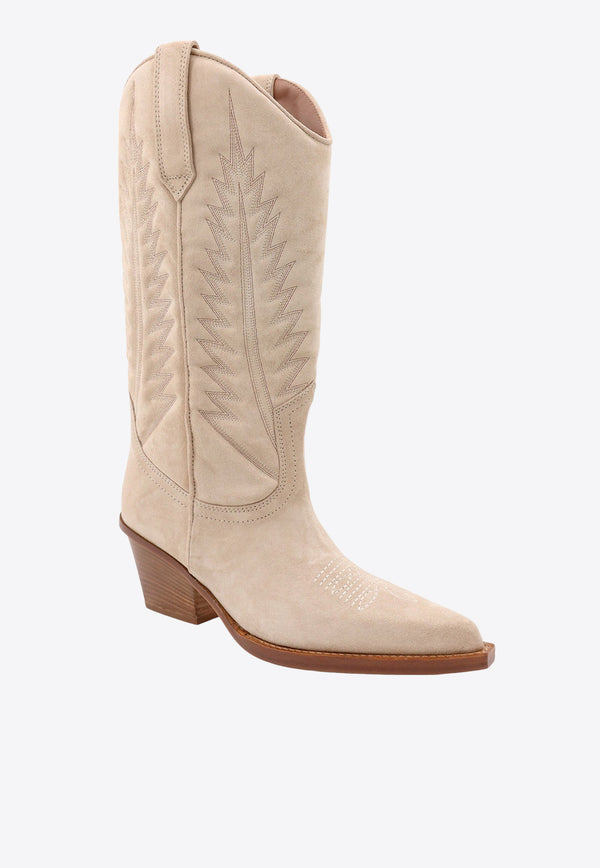 Paris Texas Rosario 60 Suede Boots Beige PX854BXV003_ECRU