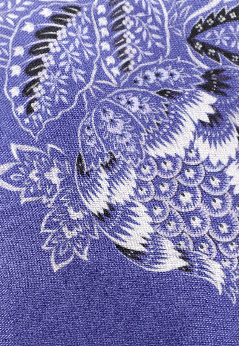 Etro Kesa Floral Print Silk Kimono Jacket Blue WRBE0003AK010_X0883