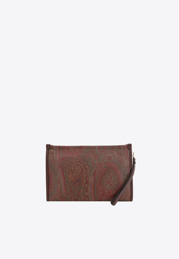 Etro Paisley Jacquard Essential Pouch Bag Brown WP2C0006AA001_M0019