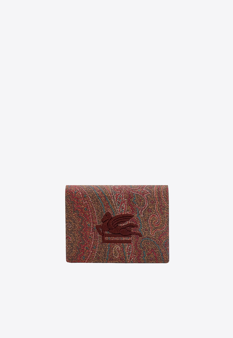 Etro Paisley Jacquard Bi-Fold Wallet Brown WP2D0008AA001_M0019