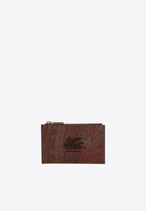 Etro Paisley Jacquard Zip Cardholder Brown WP2E0002AA001_M0019