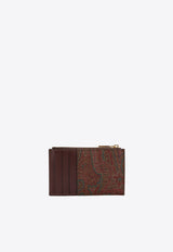 Etro Paisley Jacquard Zip Cardholder Brown WP2E0002AA001_M0019