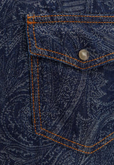 Etro Paisley Jacquard Denim Shirt Blue MRNE000199TTE15_S9091