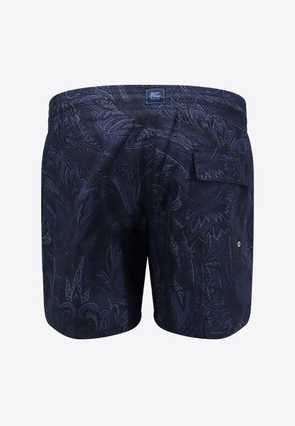 Etro Paisley Print Swim Shorts Blue MRPB000199SAS69_X0810