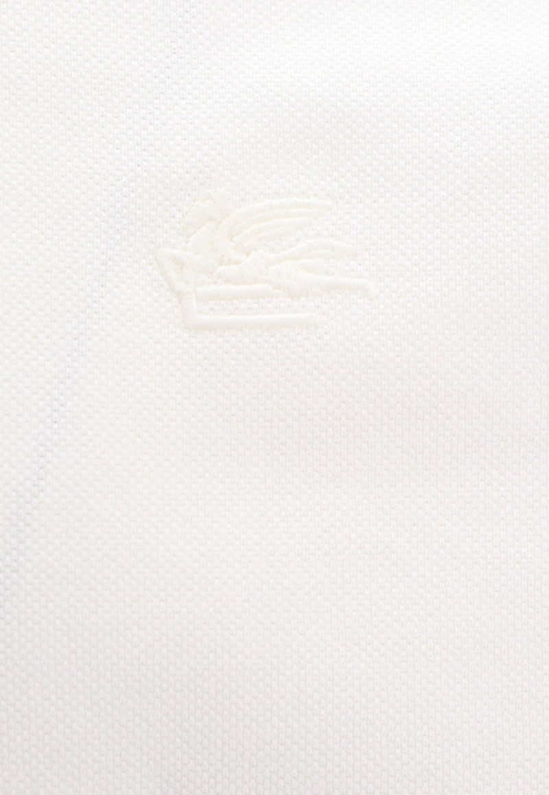 Etro Pegaso Short-Sleeved Polo T-shirt MRMD0007AC174_W0800 White
