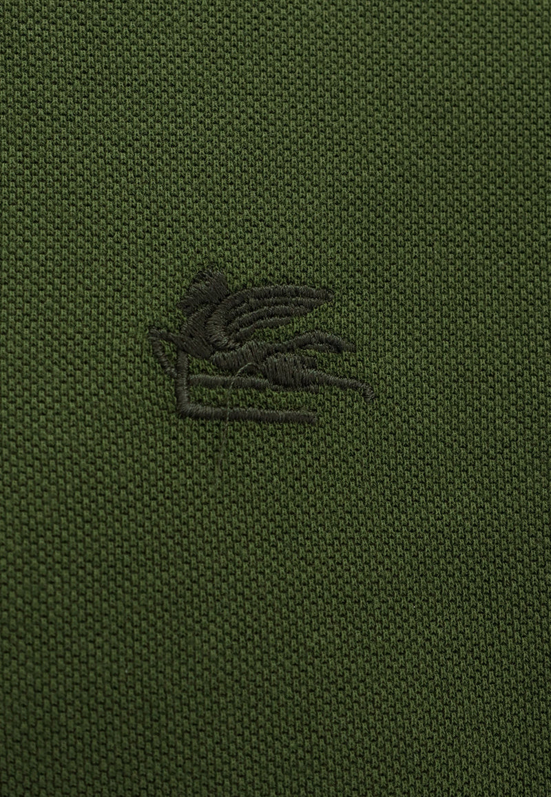 Etro Logo Embroidered Polo T-shirt Green MRMD0007AC174_V9524