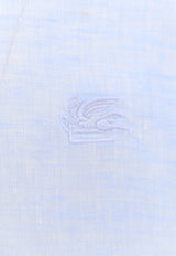 Etro Pegaso Embroidered Long-Sleeved Shirt Blue MRIB000499TU3E0_B1581