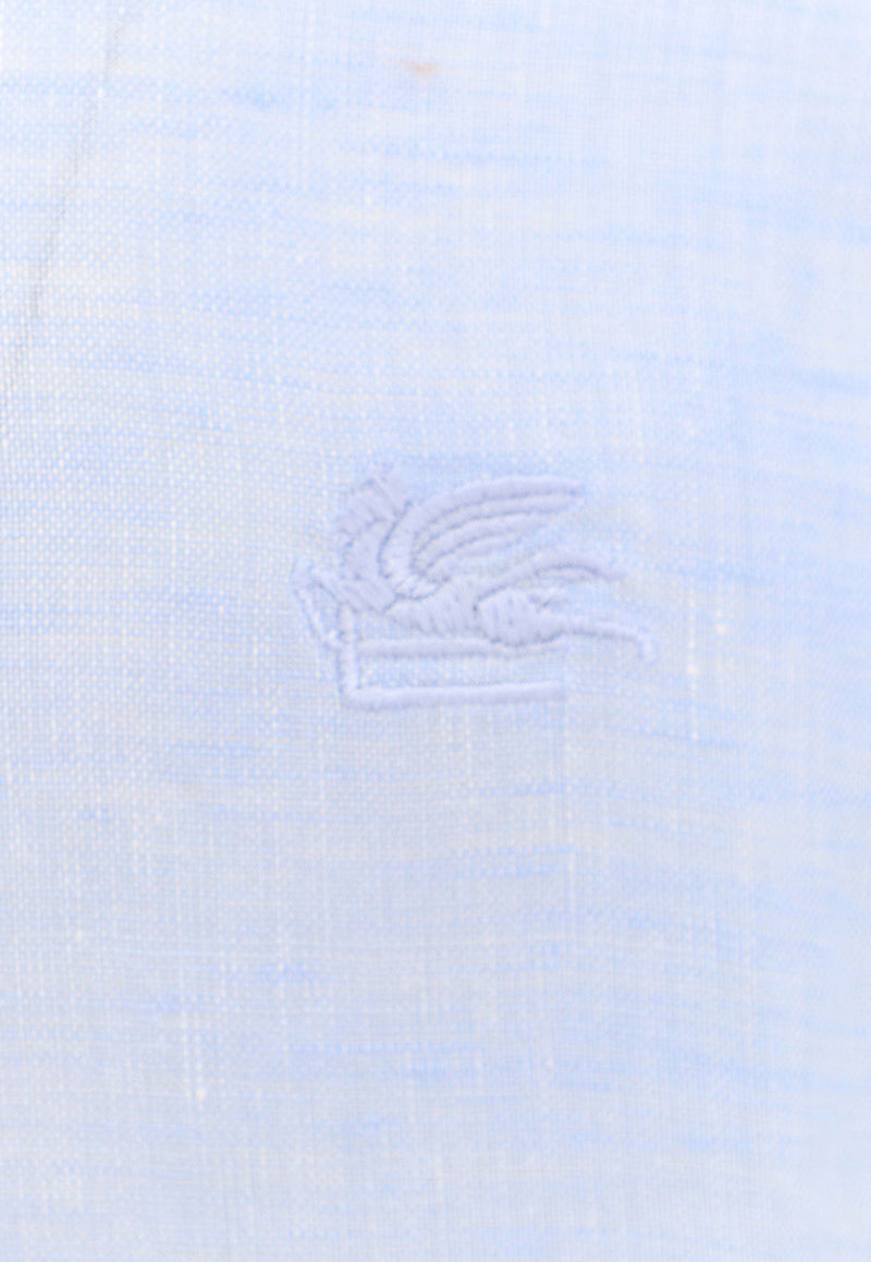 Etro Pegaso Embroidered Long-Sleeved Shirt Blue MRIB000499TU3E0_B1581