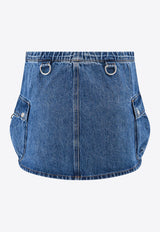 Coperni Mini Denim Cargo Skirt Blue COPJ49202_WASBLU