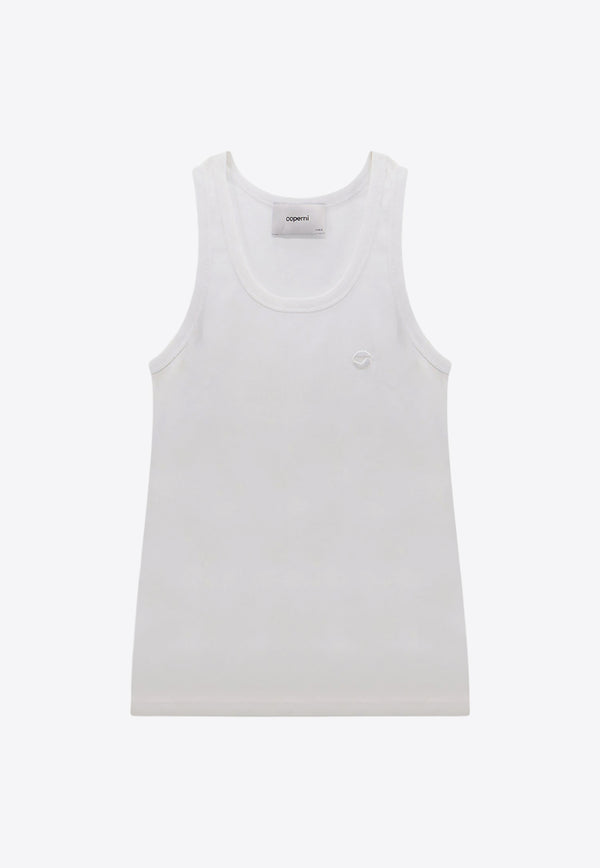 Coperni Logo Embroidered Tank Top White COPJS12510_OPTWHT