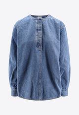 Toteme Long-Sleeved Denim Shirt Blue 242WRT1746FB0045_167