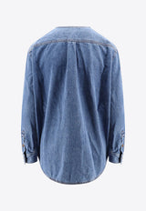 Toteme Long-Sleeved Denim Shirt Blue 242WRT1746FB0045_167