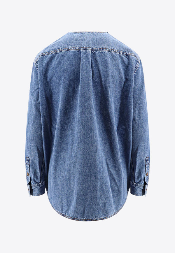 Toteme Long-Sleeved Denim Shirt Blue 242WRT1746FB0045_167