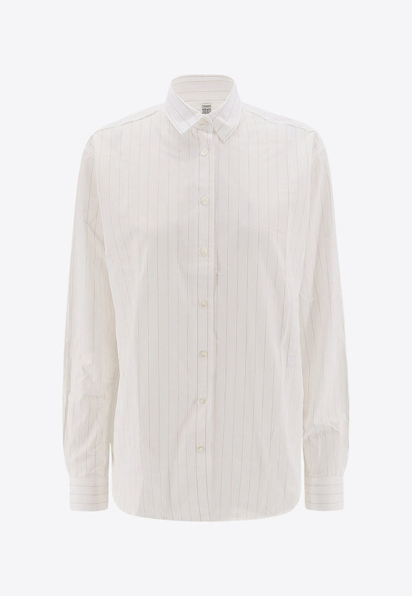 Toteme Long-Sleeved Striped Shirt White 234WRT810FB0119_P115