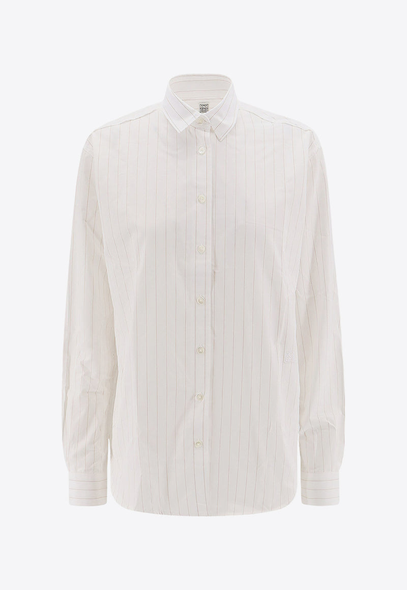 Toteme Long-Sleeved Striped Shirt White 234WRT810FB0119_P115