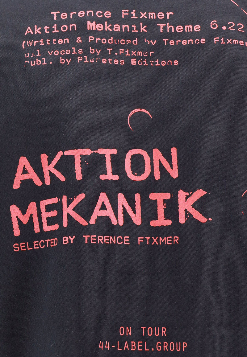 44 Label Group Aktion Mekanik Print Crewneck T-shirt Black B0030376FA141P420_P420