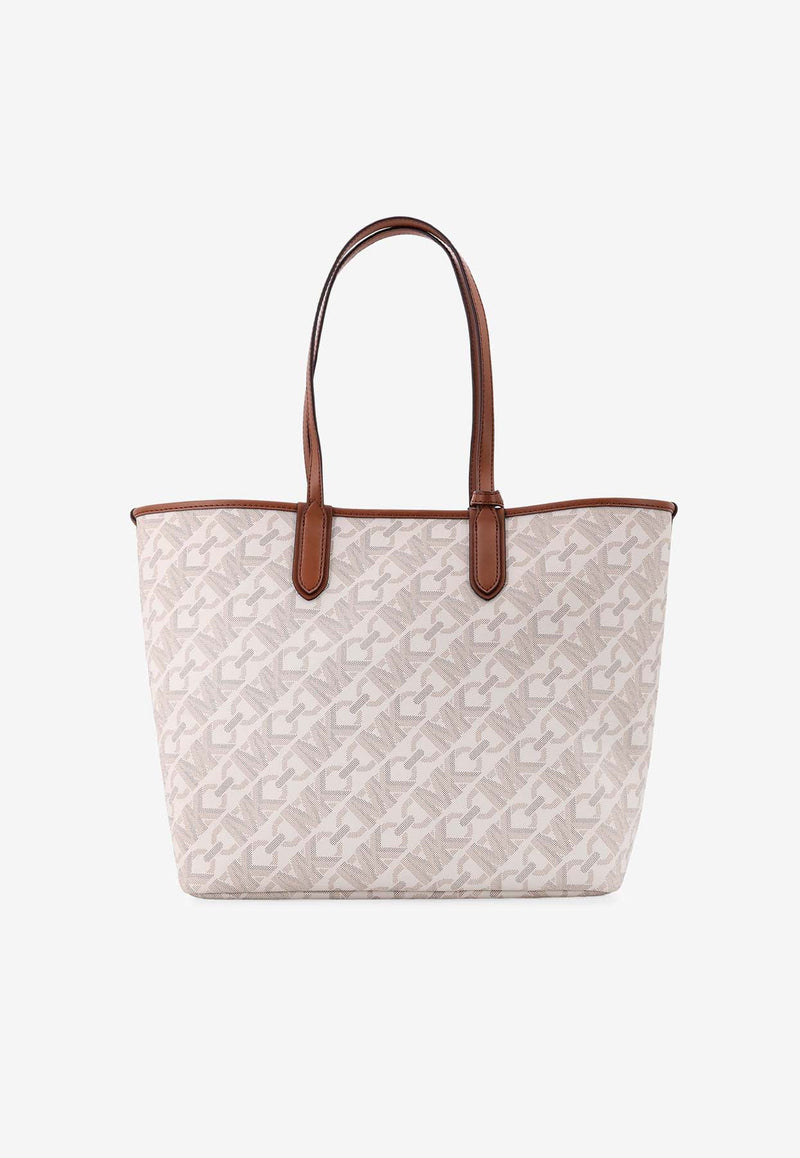 Michael Kors Large Eliza Empire Monogram Tote Bag White 30H3GZAT7B_099