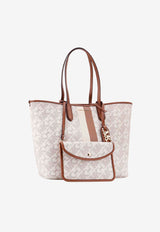 Michael Kors Large Eliza Empire Monogram Tote Bag White 30H3GZAT7B_099