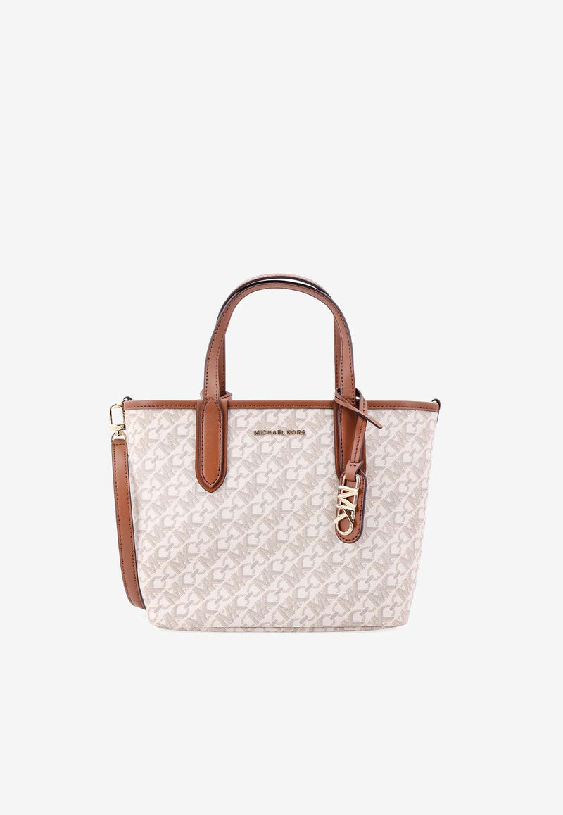 Michael Kors Eliza Monogram Tote Bag White 30R4GZAT0B_099