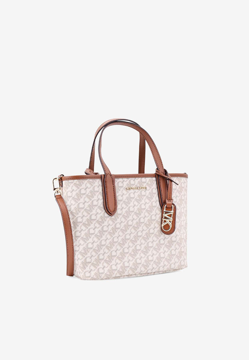 Michael Kors Eliza Monogram Tote Bag White 30R4GZAT0B_099