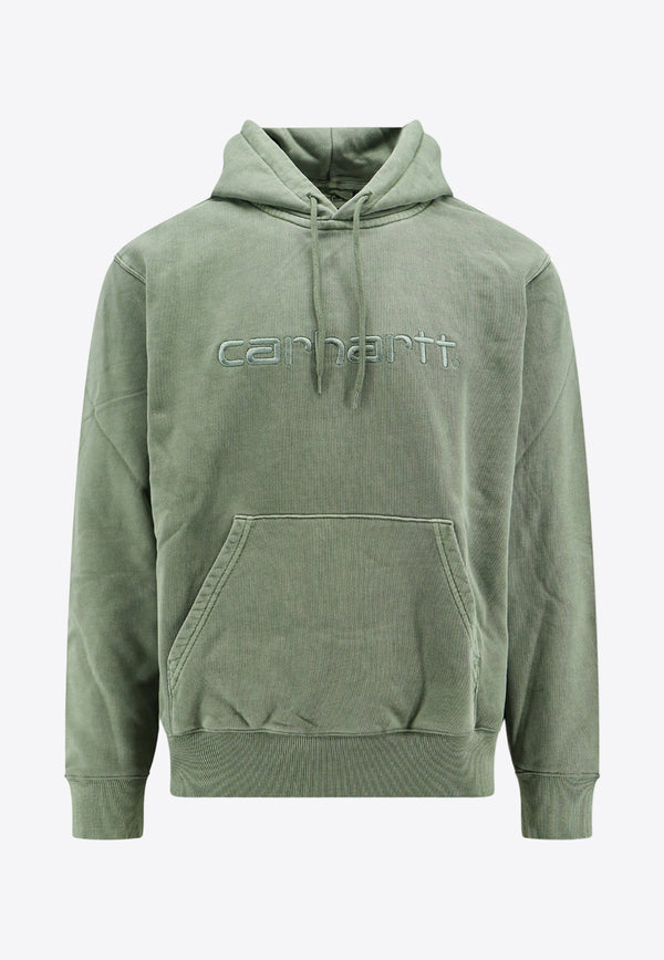 Carhartt Wip Embroidered Logo Hooded Sweatshirt Green I030145_1YFGD