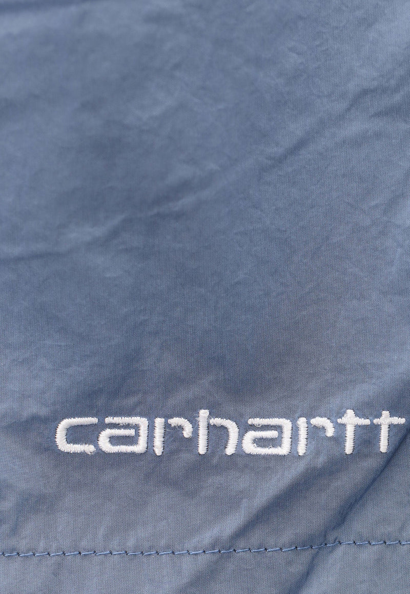 Carhartt Wip Tobes Logo Embroidered Swim Shorts Blue I032973_22HXX