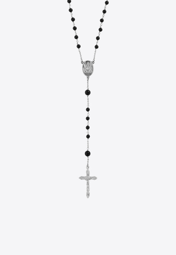 Rosary Necklace with Natural Gemstones