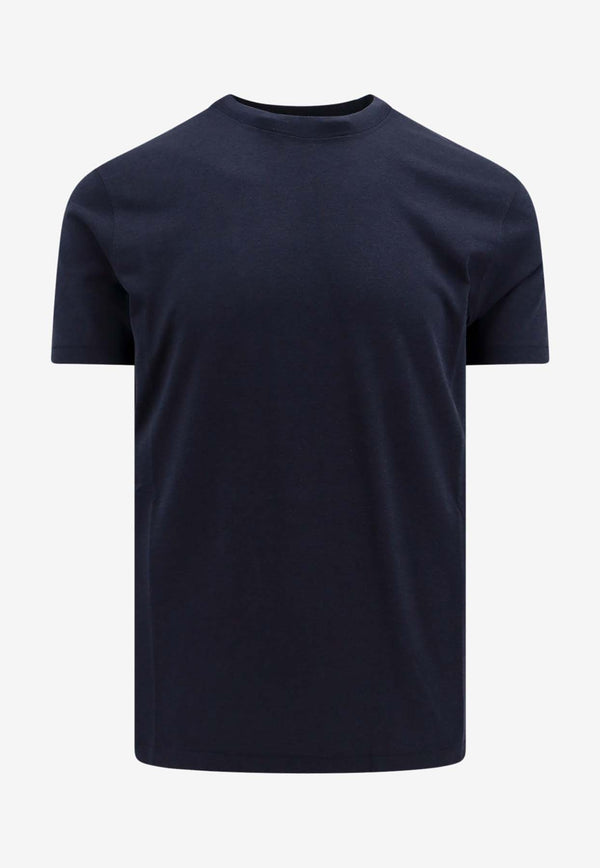 Tom Ford Classic Crewneck T-shirt Blue JCS004JMT002S23_HB801