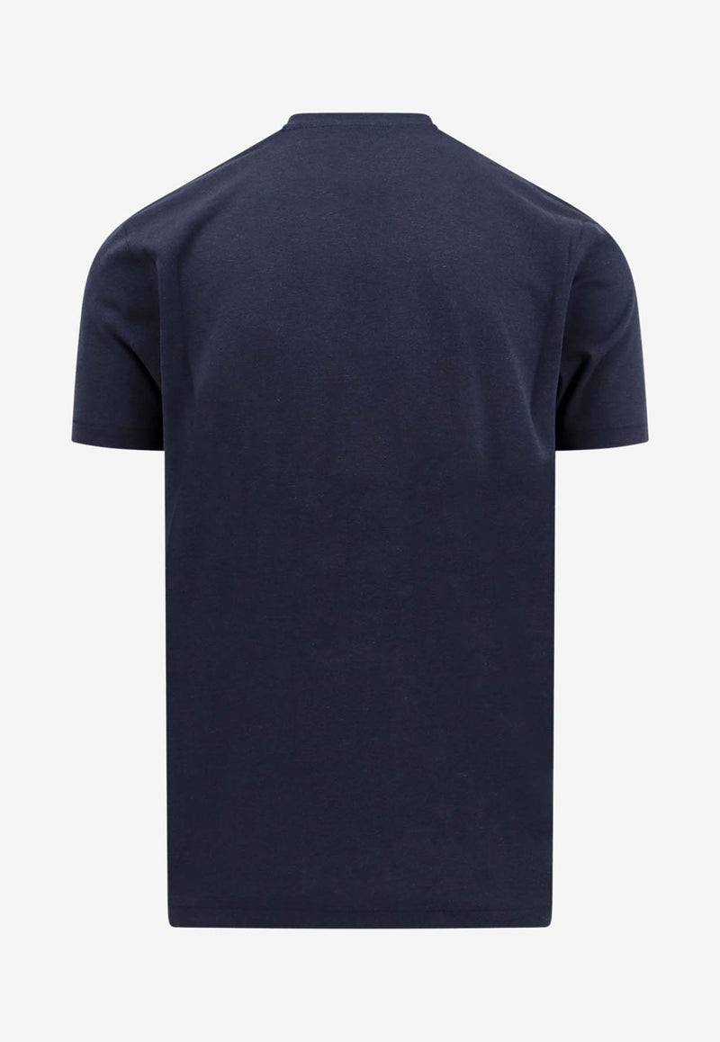 Tom Ford Classic Crewneck T-shirt Blue JCS004JMT002S23_HB801