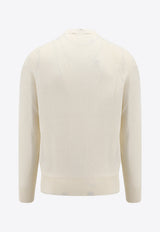 Tom Ford Wool-Blend Crewneck Sweater White KCL023YMW043S24_AW002