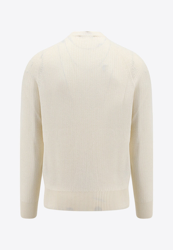 Tom Ford Wool-Blend Crewneck Sweater White KCL023YMW043S24_AW002