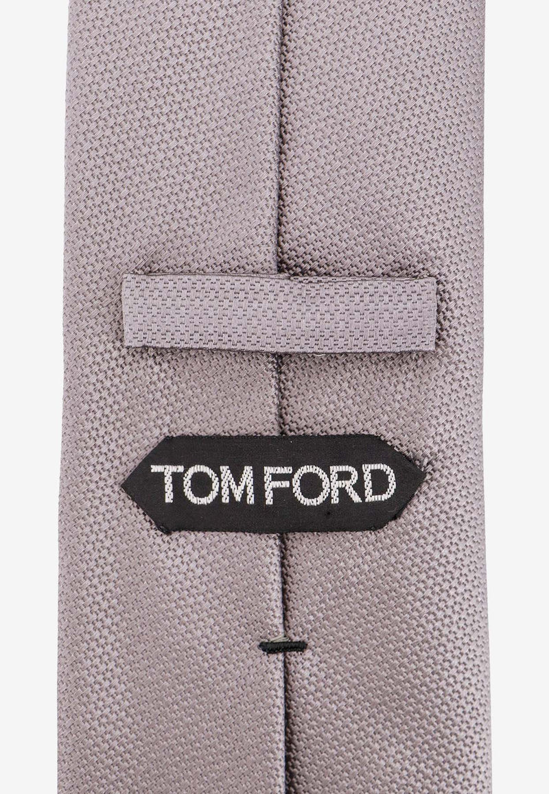 Tom Ford Jacquard Silk Tie Gray STE001SCS02_IG600