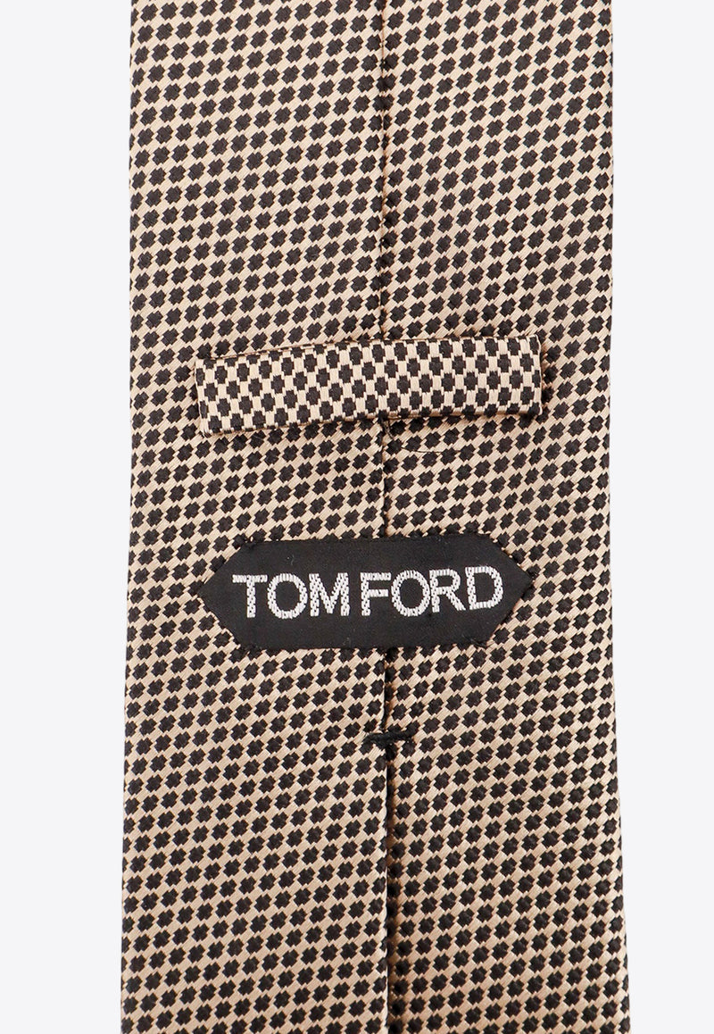 Tom Ford Jacquard Silk Tie Beige STE001SPP127_IG664