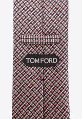Tom Ford Stripe Pattern Silk Tie Pink STE001SPP125_ZPINK