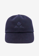 Loro Piana Embroidered Logo Cashmere Cap Blue FAF8520_W000