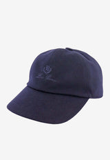 Loro Piana Embroidered Logo Cashmere Cap Blue FAF8520_W000