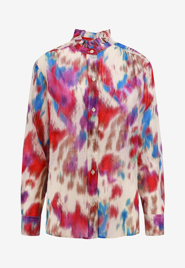 Isabel Marant Etoile All-Over Printed Buttoned Shirt Multicolor HT0186FAB1J07E_BERY