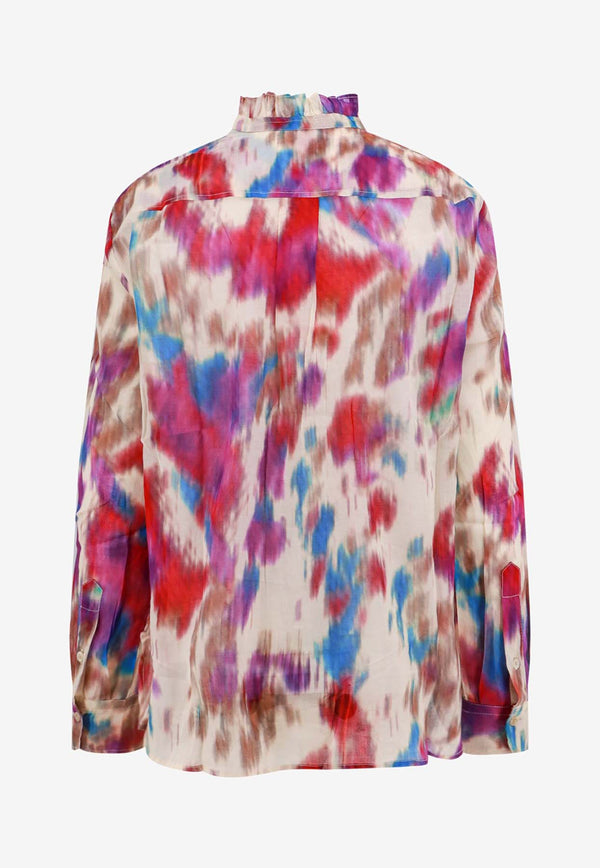 Isabel Marant Etoile All-Over Printed Buttoned Shirt Multicolor HT0186FAB1J07E_BERY
