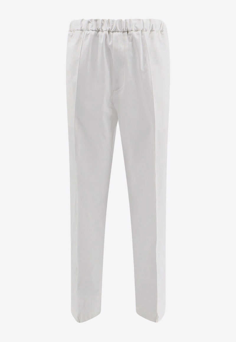 Jil Sander Raised-Seam Straight-Leg Pants White J21KA0012J45217_100