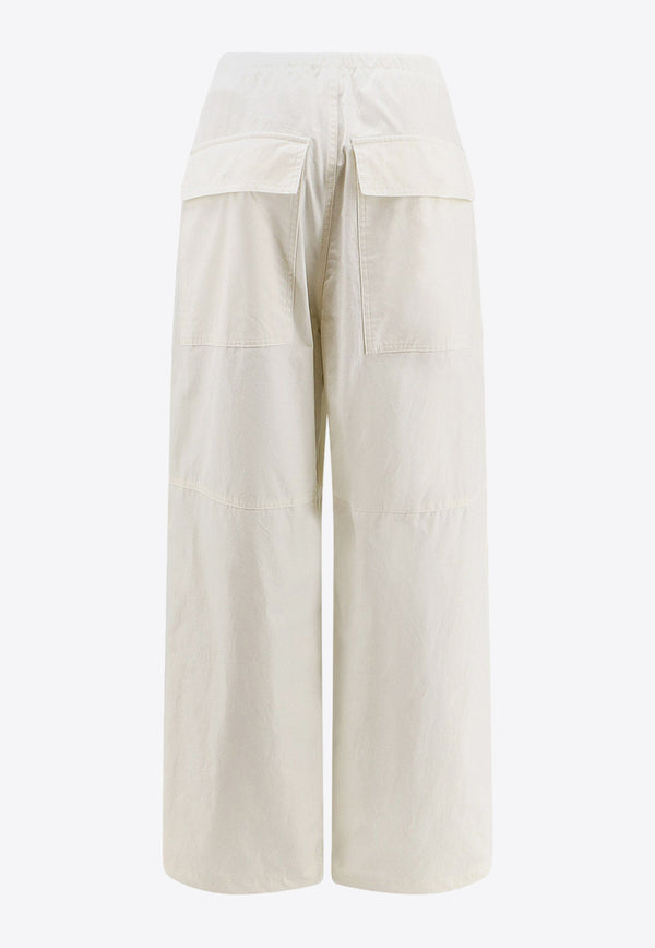 Jil Sander Knee-Pleat Oversized Pants White J21KA0147J45218_105