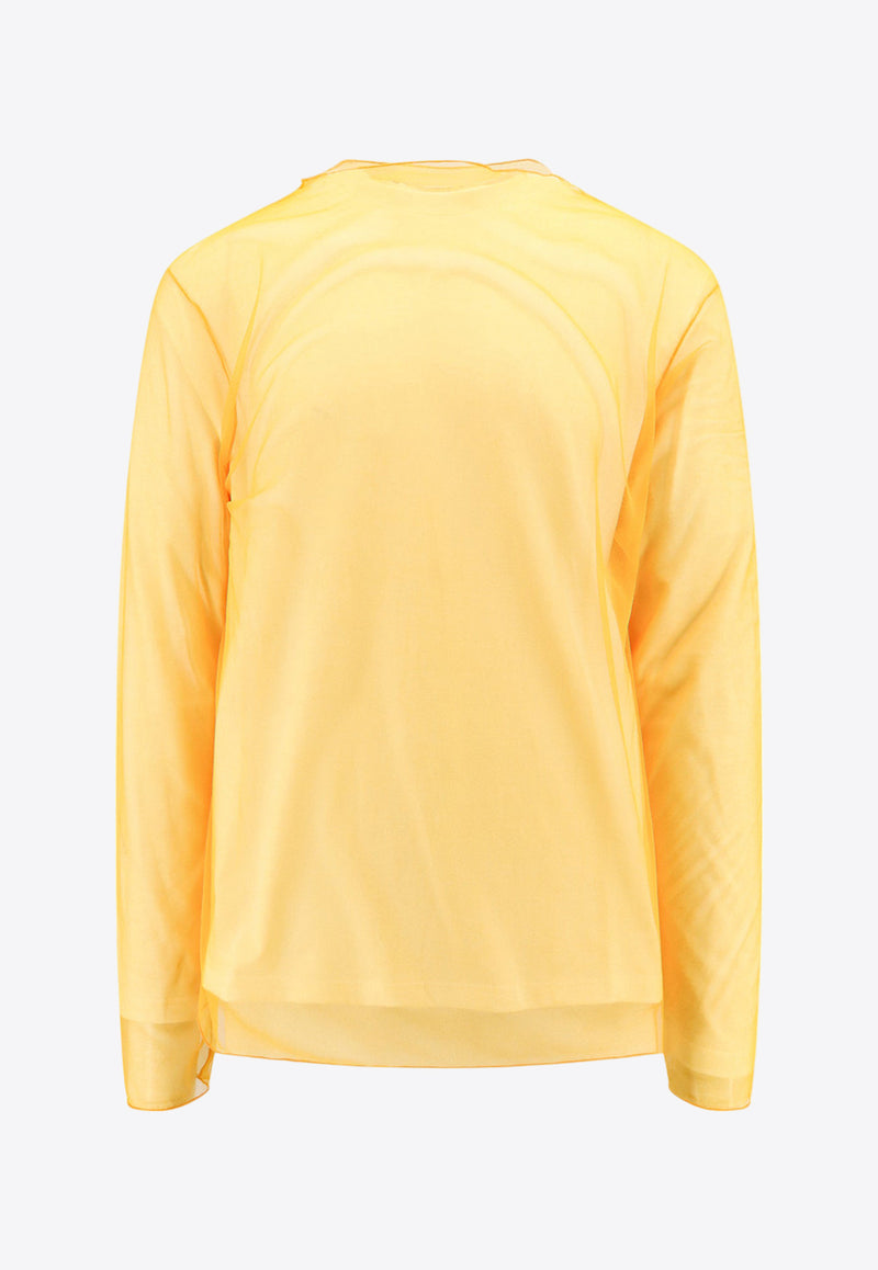 Jil Sander Long-Sleeved Layered T-shirt Orange J22FV0110JTN325_832